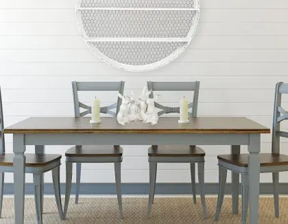 Whitewashed Polyresin Bunny Quartet Figures