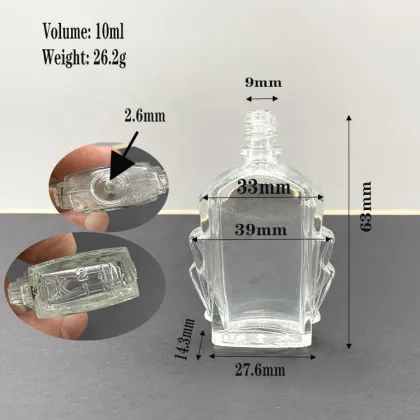 Clear 10ml Safflower Oil Glass Bottle with Screw Cap