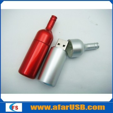 Custom promotional fashion bottle usb 2.0 bulk usb flash drive with high quality
