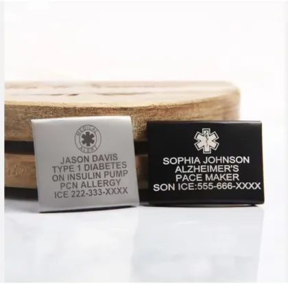 Smart Watch with Custom Medical Emergency Information Tag