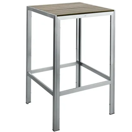 All Season Outdoor Stainless Steel and Teak Wood Garden Patio Benches