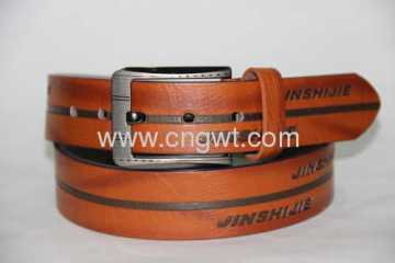 Mans Flat Pu Leather Belt 