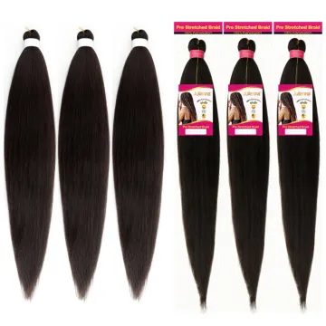 wholesale synthetic braiding hair easy 3x pre stretched braiding hair bulk braids 2x ombre color