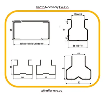Steel Sigma beam roll forming machine