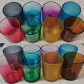 Glass container with lid gradient atmosphere candle cups