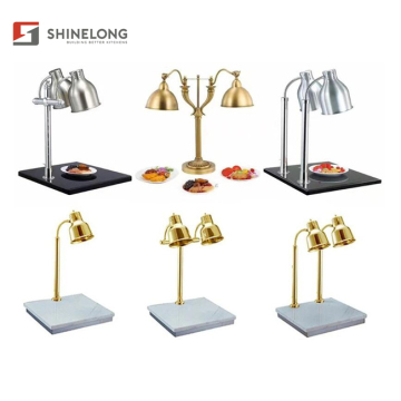 Commercial Kitchen Tools Standing Lamps Food Warmer Heating Lamp for Buffet Restaurant 4 heads