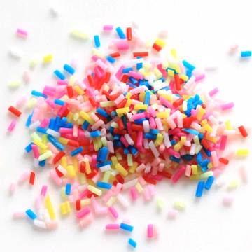 Material de arcilla polimérica Multicolor brillante simulación Confitillo de Chocolate asperja aguja de azúcar simulación decoración de pastel de comida