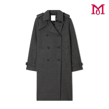 Elegant Double Breasted Woolen Coat