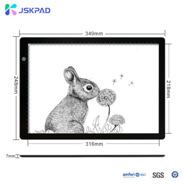 LED Light Pad with Scale and Black Frame