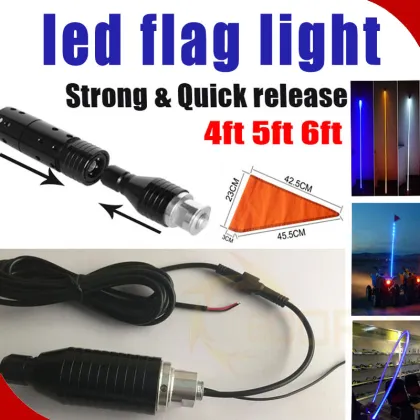 LED Warning Flag Light - High Brightness Fiber Optic Safety Lights