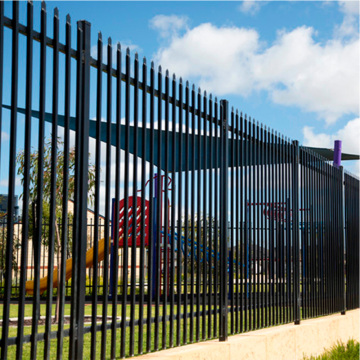 Industrial area PVC powder coated Iron fence