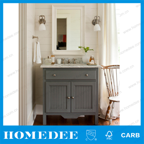 HOMEDEE Oak Wood Single Bathroom Vanities Cabinets