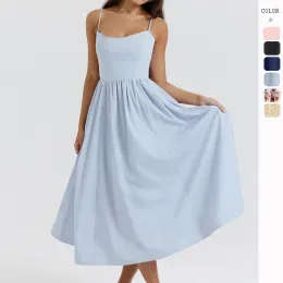 Custom casual short sleeve puff mini dress