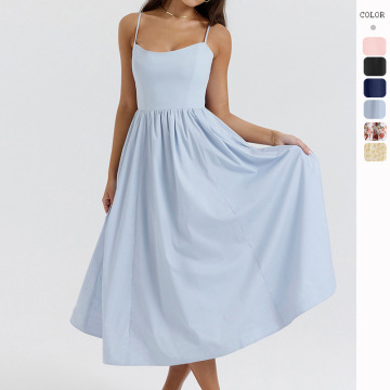 Custom casual short sleeve puff mini dress