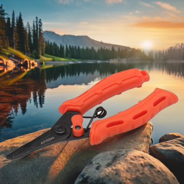 NEWMAJOR Stainless Steel Fishing Pliers with Scissors - Multifunctional and Portable
