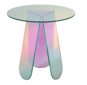 Modern Luxury Round Acrylic Coffee Table Living Room