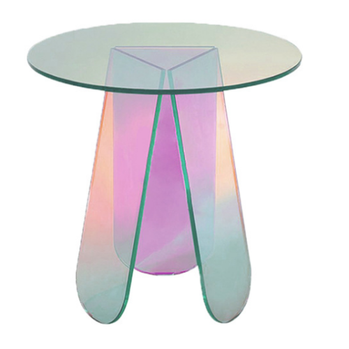 Modern Luxury Round Acrylic Coffee Table Living Room