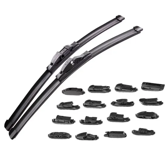 Kctionr Premium Boneless Wiper Blade - Soft Wipe Windscreen with Adapters, Compatible with 99% Car Models