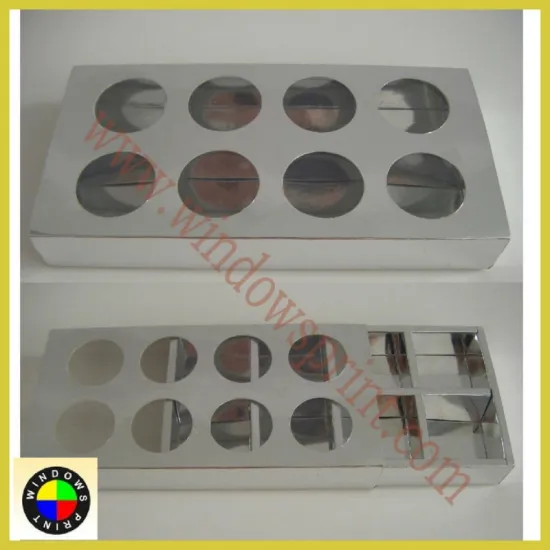 Silver Paper Macaron gift box