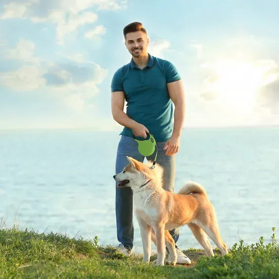 Retractable Dog Leash with Anti-Slip Handle