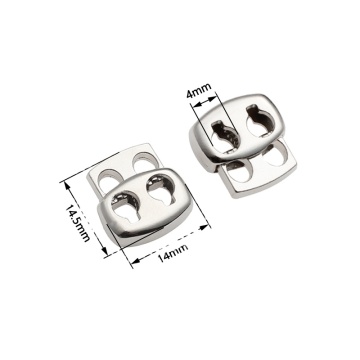 Custom Metal Cord Stoppers with Gold Drawstring Buckle and Adjustable Rope Ends for Garments