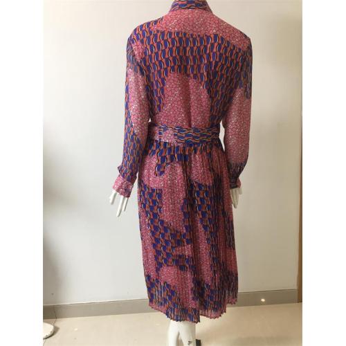 Printed Chiffon Dress Waist Belt