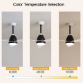 Luz de ventilador de teto de design em cores preto e branco