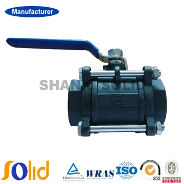3PC Carbon Steel WCB Screwed Ball Valve