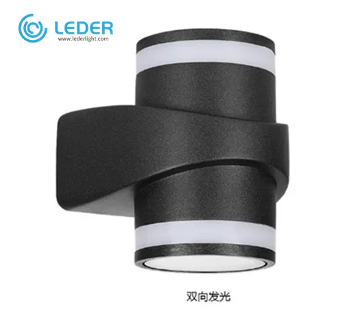 LEDER Long Black White Cylindrical LED Wall Light