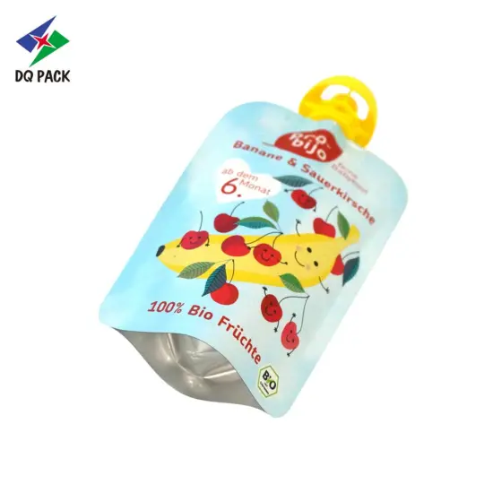 Customized Printing Logo Metalized Stand Up Pouch with Spout juice pouch