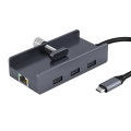 Adaptador de múltiples centros USB de 5 en 1 tipo-C