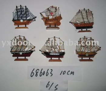 Wooden fish boat model (68063)ship model