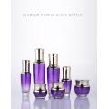 Skin care bottle set of purple glass bottle