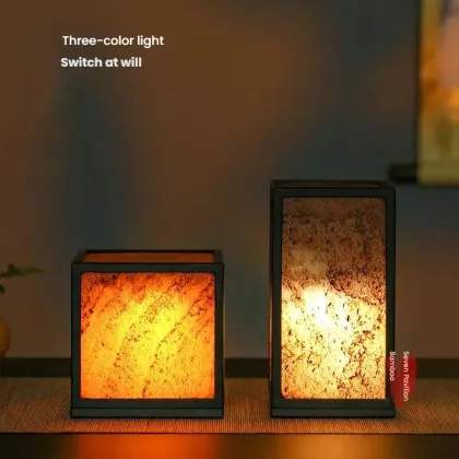 Inspiring Bamboo Zen Lamp with TYPE-C Charging for Creative Home Offices