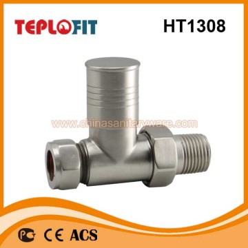 1/2"*15mm Straight Brushed nickel radiator valve