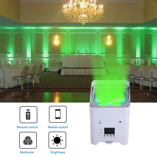 Wireless 6x18W RGBWA+UV LED Par Light Wall Lights - Battery Operated and Suitable for Weddings