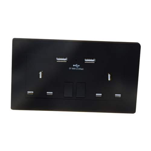 Dual UK USB Wall Socket mit Surgeschutz