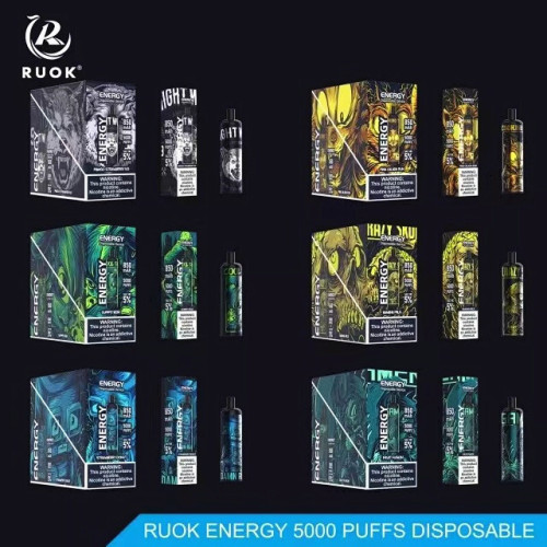 Pufos descartáveis ​​Ruok Energy 5000 Puffs