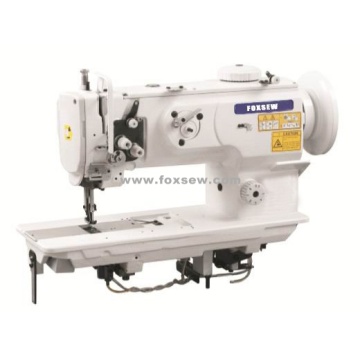 Machine de couture à pas de pied de marche à aiguille unique avec grand crochet à axe vertical