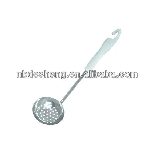 white handle stainless steel Perforated Ladle