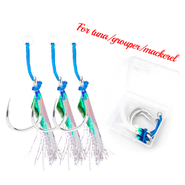 High Carbon Steel Anti-Corrosion Jigging Hooks for Tuna Fishing