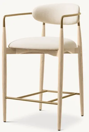 Modern Design Bar Chair with Curved Backrest