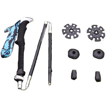 Foldable Trekking Poles with Quick Lock EVA Handle for Hiking Wholesale
