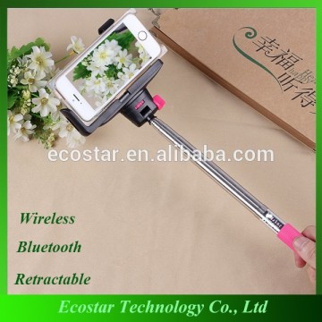 Wholesale cheap wireless monopod with pink/green/black color