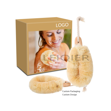 Custom Logo Sisal Wear-Resistant Bath Scrubber Sponge Brush