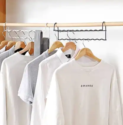 Space-Saving Metal Clothes Rack