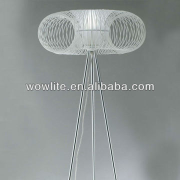 2013 white Iron and glass tripod floor lamp L1119-1WH