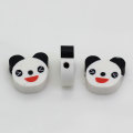 Niedliche Mini Panda-förmige Kawaii Polymer Clay Slice mit Loch Cabochon Verschönerung Handmade Craftwork Decor Charms