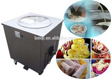 single round pan rolls ice cream machine