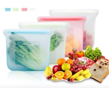 Microwave-Safe Silicone Food Storage Bags for Fruits and Vegetables